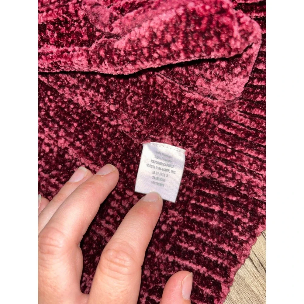 Gymboree Baby Girls Burgundy Chenille Cardigan Sweater Maroon 3-6 Months